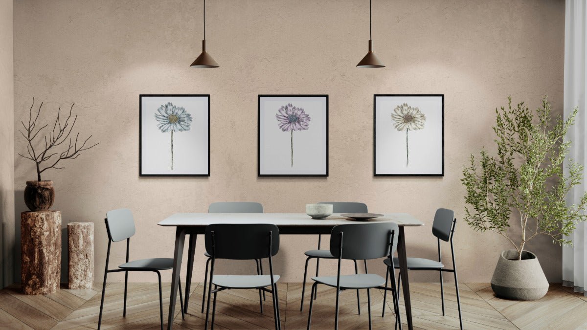 Daisy Set Botanical Fine Art Print by H Potter