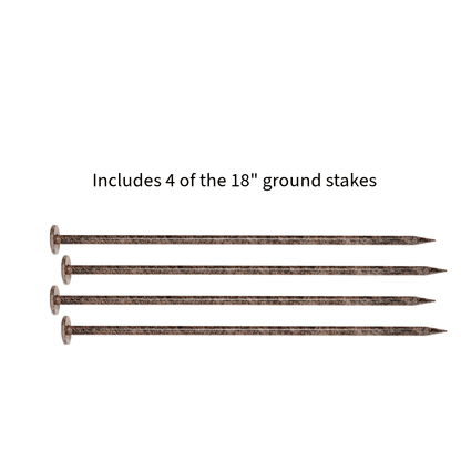 Set of four 18-inch ground stakes included with H Potter GAR169 garden arbor