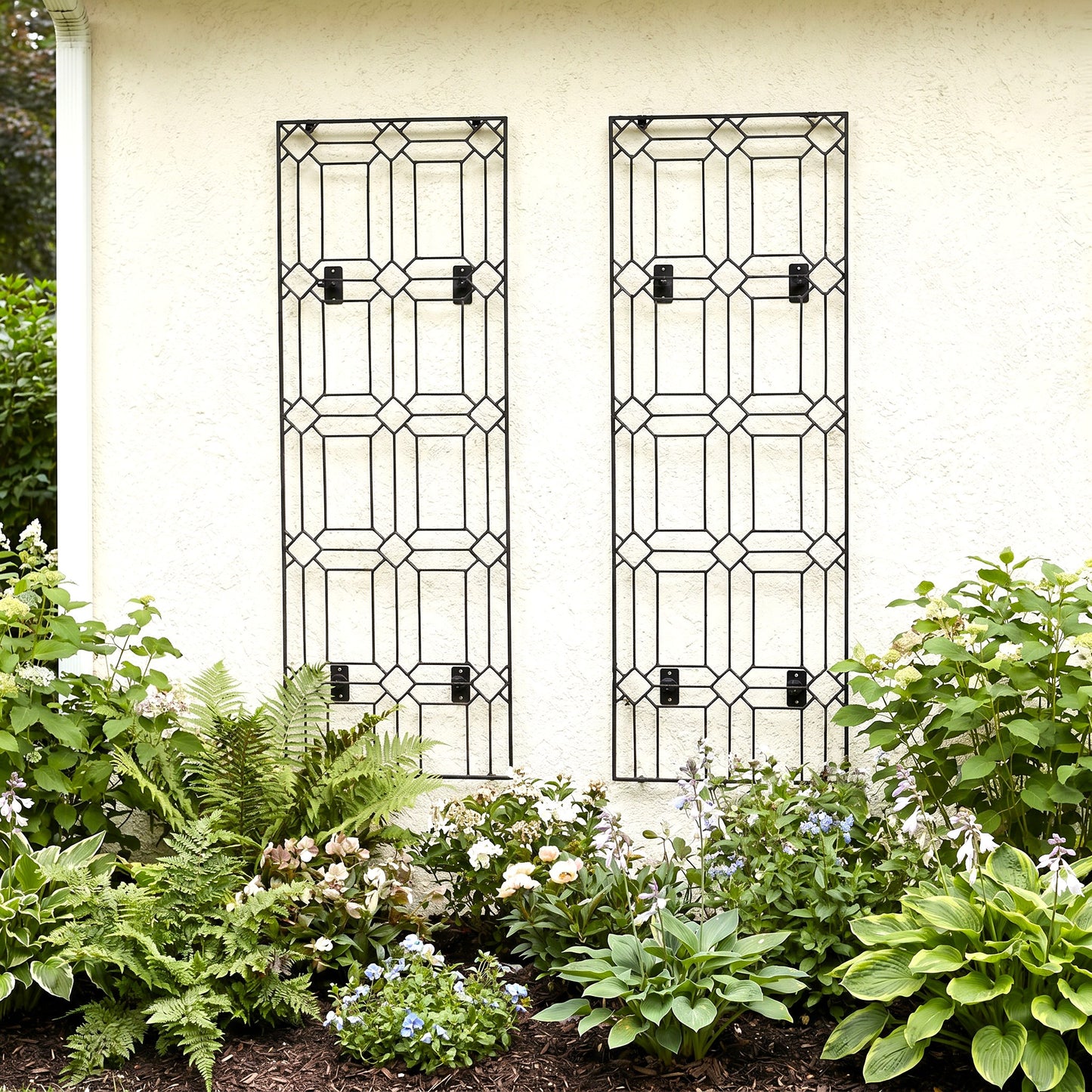 H Potter Diamond Wall Trellis Set of 2 with Mounting Brackets
