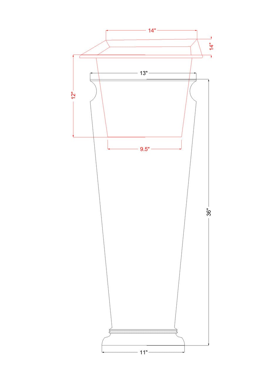 H Potter Large Outdoor Planter Tall Copper Patio Deck Garden Planters