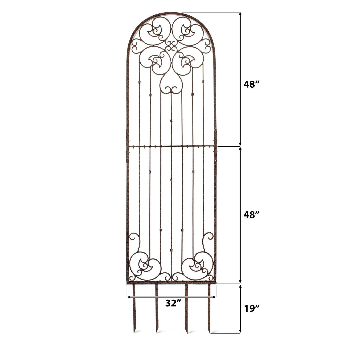 H Potter Trellis 8 ft Wrought Iron Ornamental Metal Garden