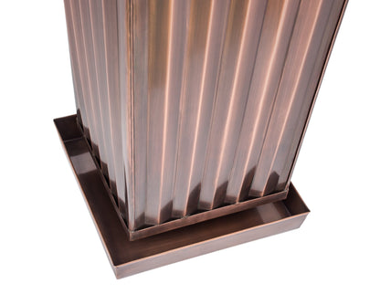 H Potter Planter Tall Copper Handmade Decorative Indoor Outdoor Garden Flower Container for Entryway Front Door Decor