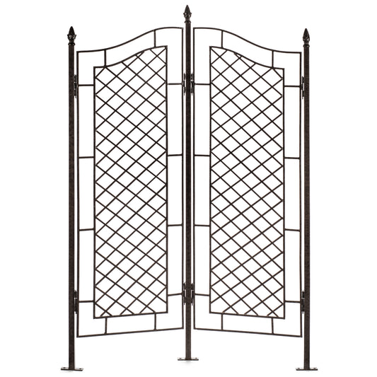H Potter Two Panel Trellis Wrought Iron Ivy Garden Screen