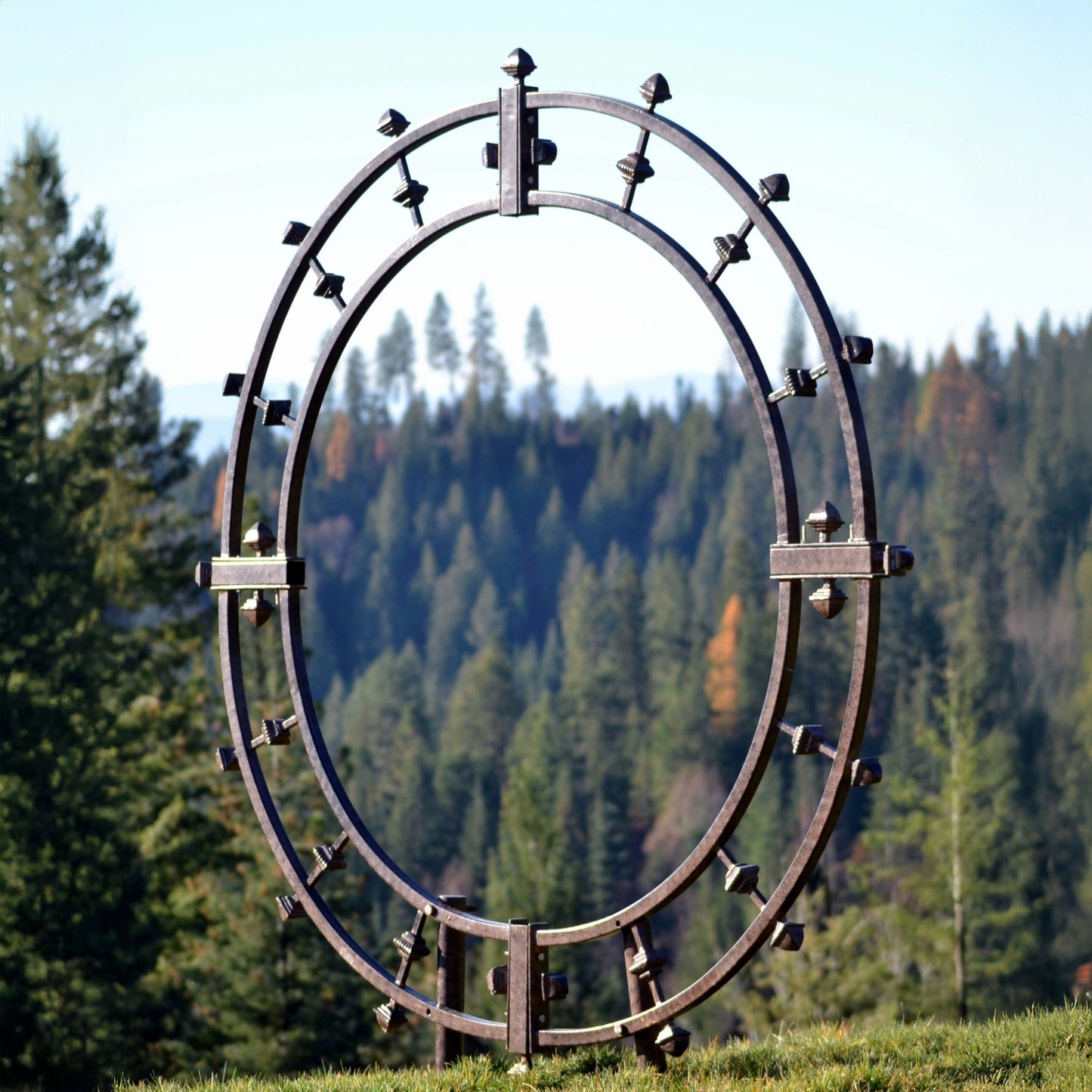 H Potter Garden Trellis Wrought Iron Round Metal Yard Art