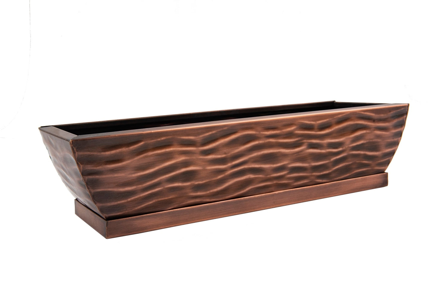 H Potter Rectangular Planter Box Pots in Antique Copper Finish