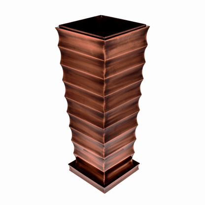 H Potter Planter Small Decorative Ribbed Indoor Outdoor Garden Flower Container for Entryway Front Door Decor