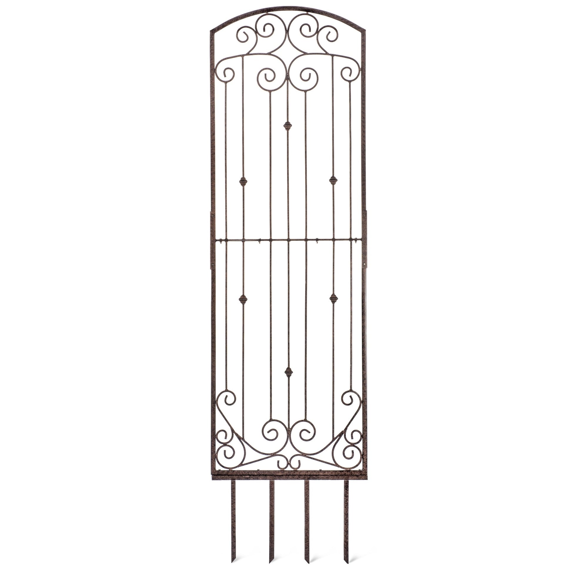 H Potter 8 Foot Wrought Iron Garden Trellis Metal Wall Screen - H Potter
