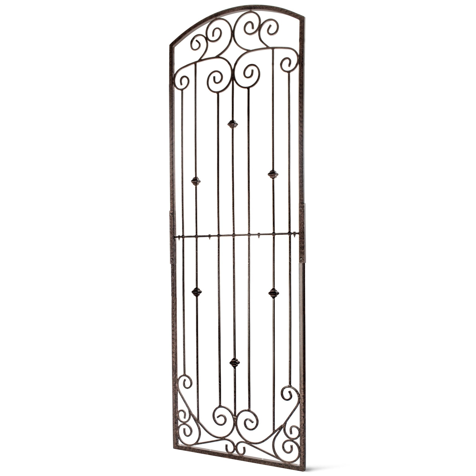 8 Foot Wrought Iron Garden Trellis Metal Wall Screen - H Potter