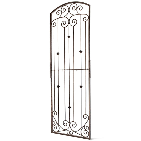 8 Foot Wrought Iron Garden Trellis Metal Wall Screen - H Potter