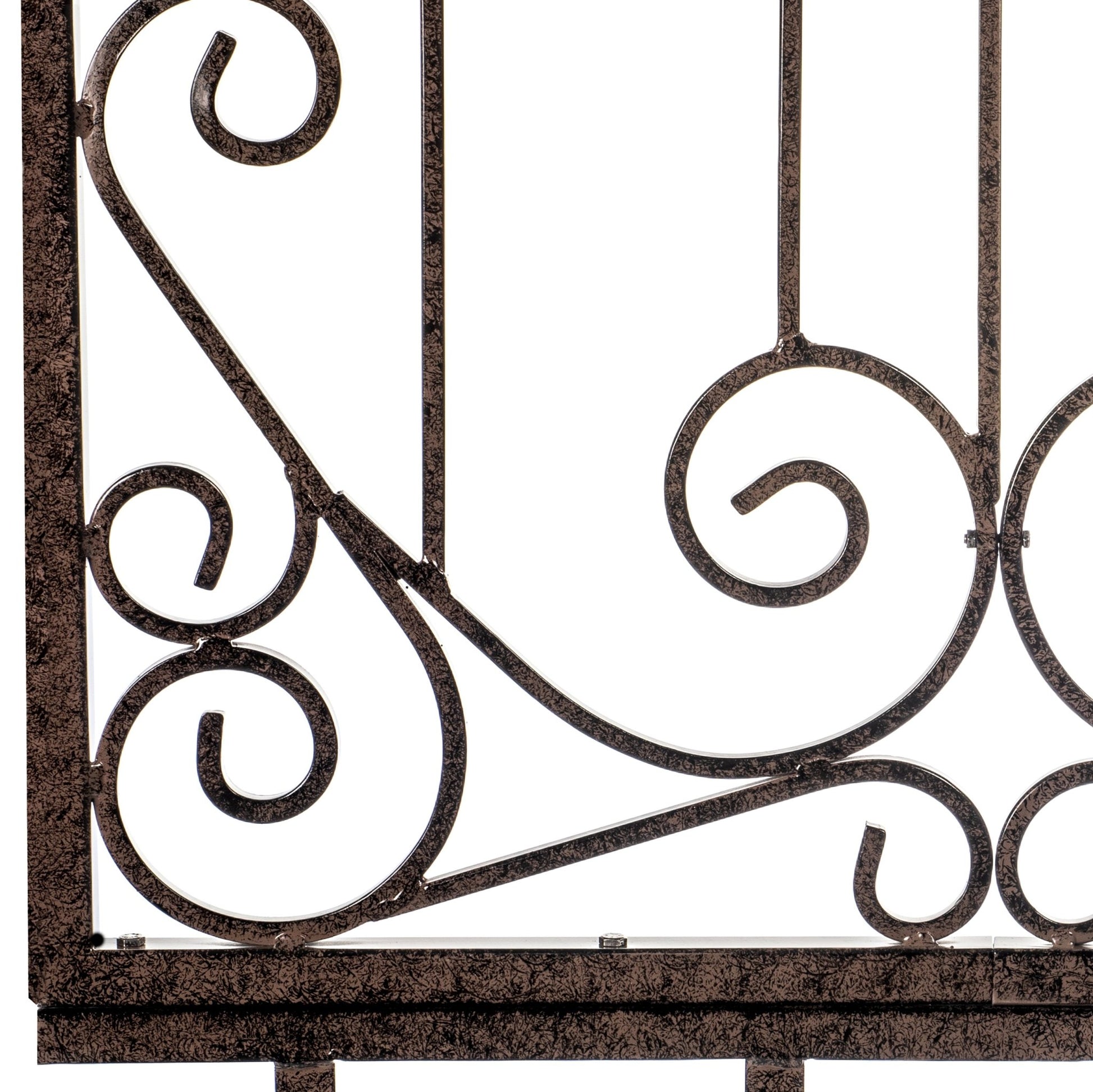 8 Foot Wrought Iron Garden Trellis Metal Wall Screen - H Potter