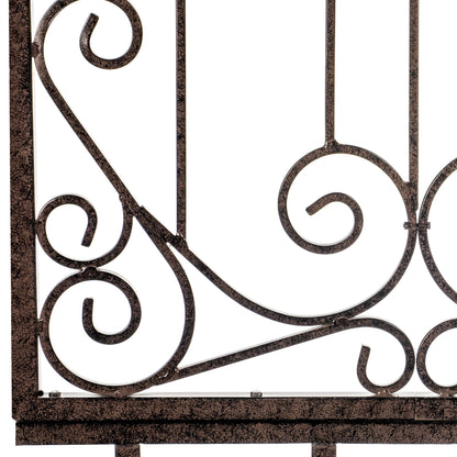 8 Foot Wrought Iron Garden Trellis Metal Wall Screen - H Potter