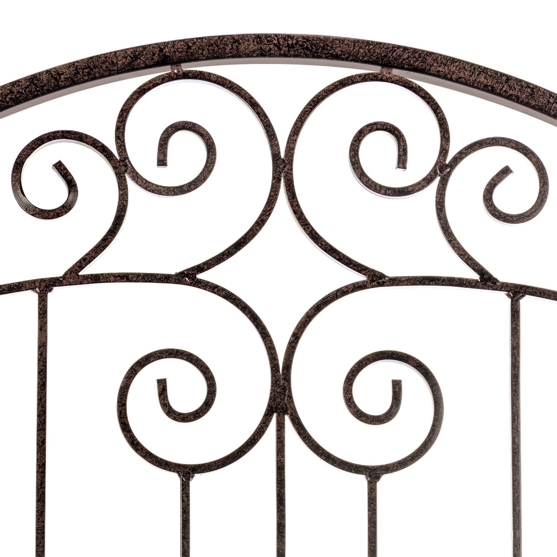8 Foot Wrought Iron Garden Trellis Metal Wall Screen - H Potter