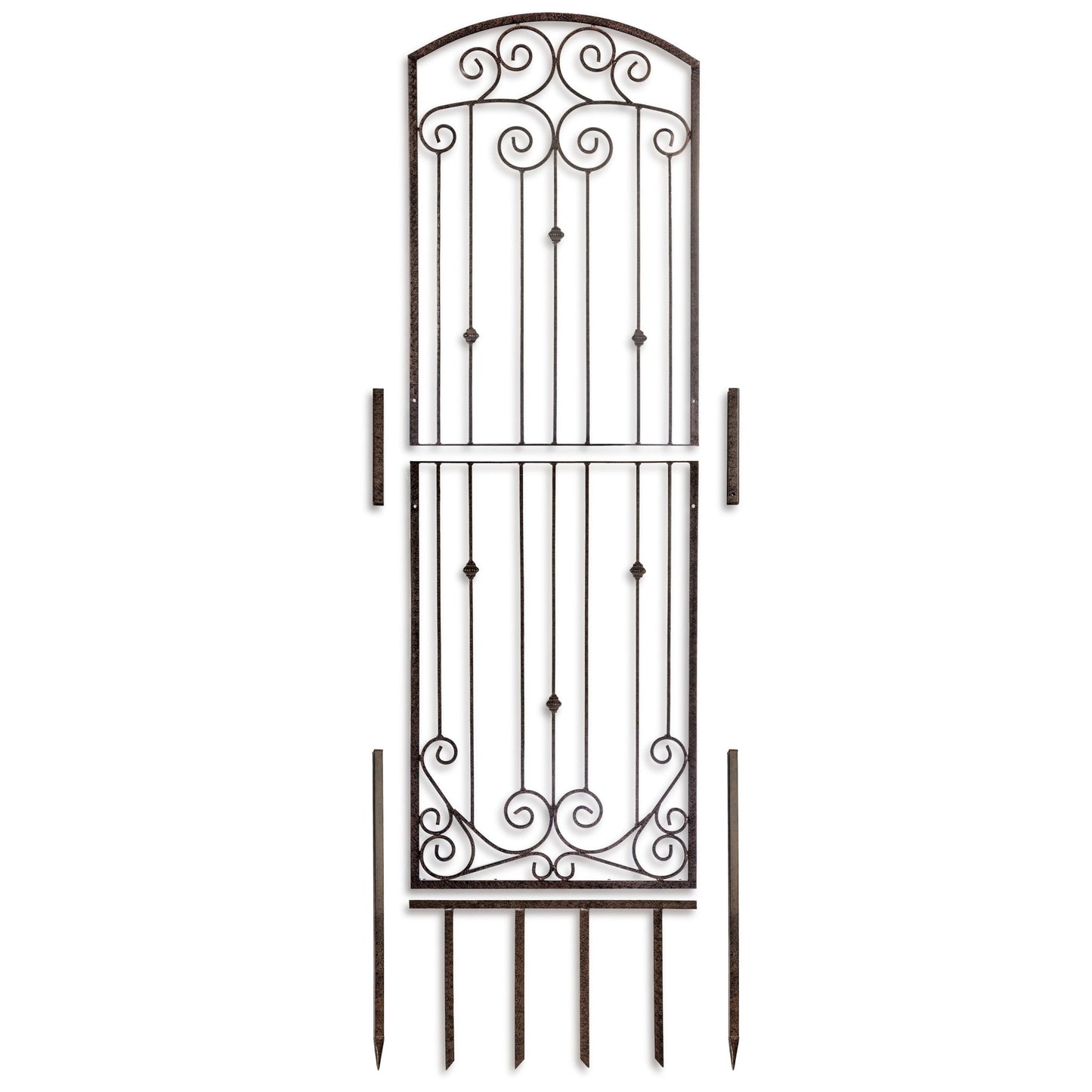 H Potter 8 Foot Wrought Iron Garden Trellis Metal Wall Screen - H Potter