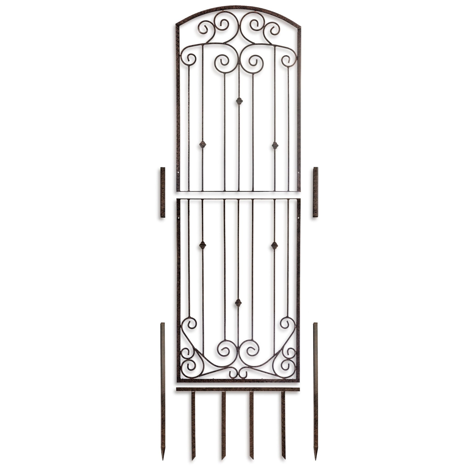 H Potter 8 Foot Wrought Iron Garden Trellis Metal Wall Screen - H Potter