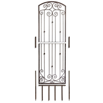 H Potter 8 Foot Wrought Iron Garden Trellis Metal Wall Screen - H Potter