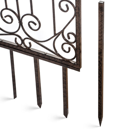 H Potter 8 Foot Wrought Iron Garden Trellis Metal Wall Screen - H Potter