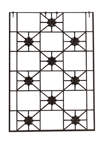 H Potter 5.5 Foot Tall Garden Flower Trellis Wrought Iron Patio & Wall Decor - H Potter
