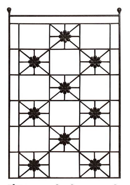 H Potter 5.5 Foot Tall Garden Flower Trellis Wrought Iron Patio & Wall Decor - H Potter