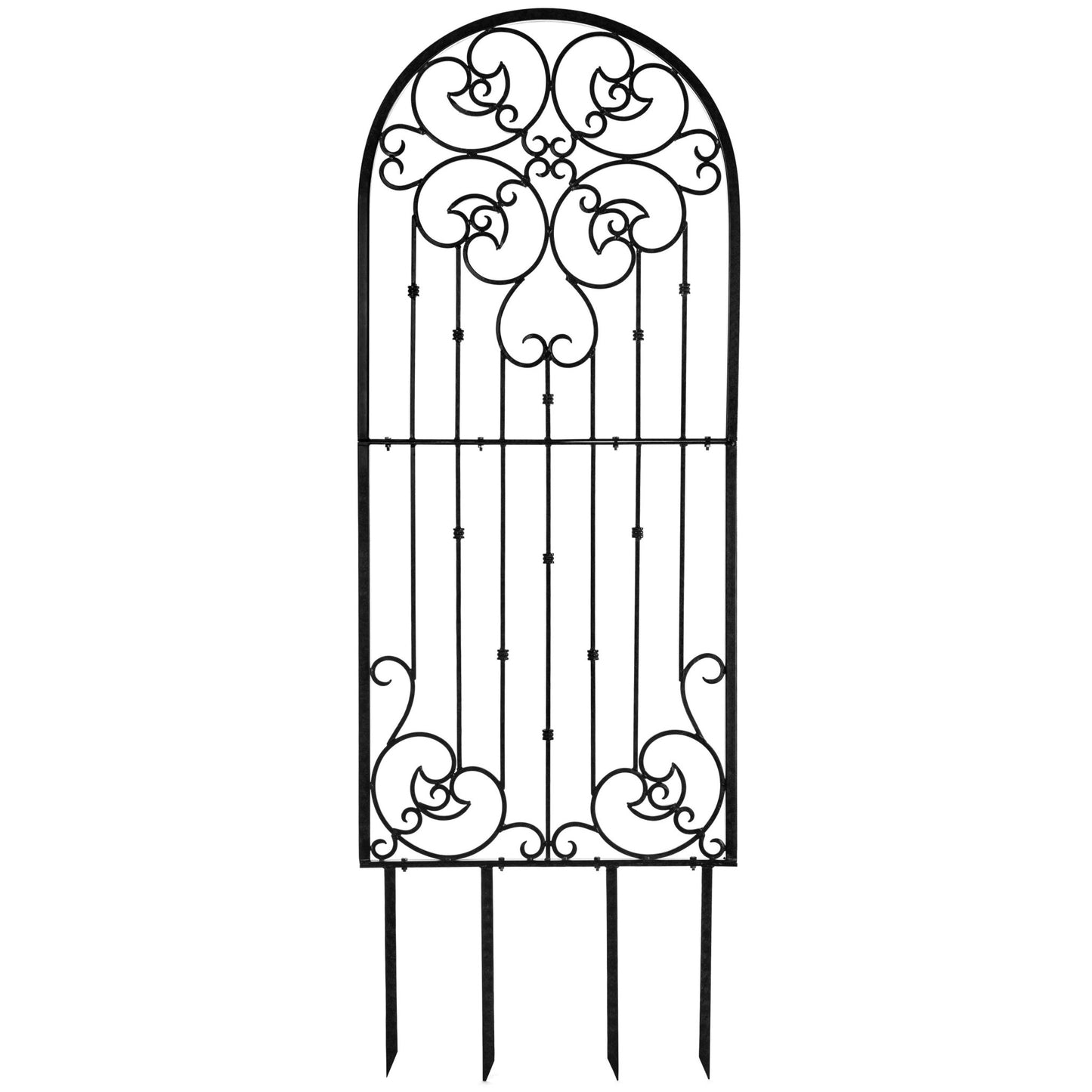 H Potter Garden Trellis Wrought Iron Heavy Scroll Metal Decoration Black Backyard Landscape Architectural Decor Garden Design