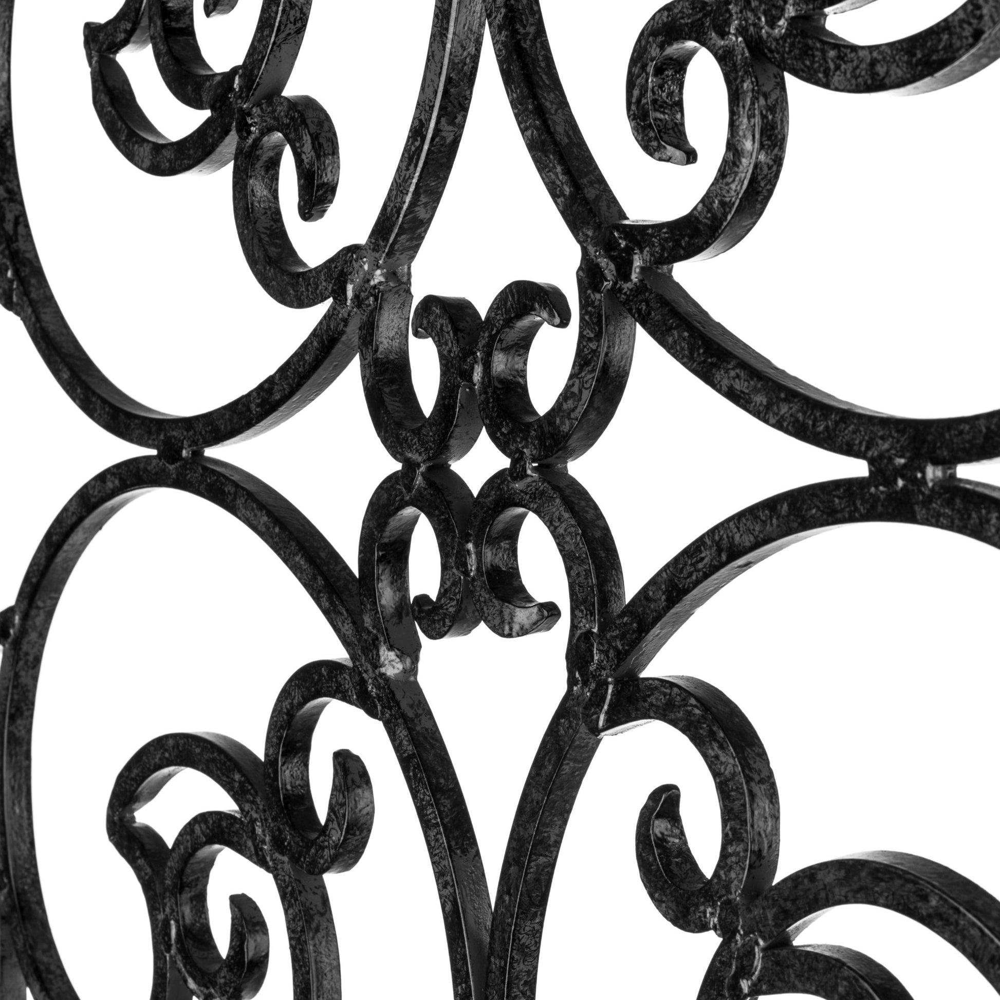 H Potter Garden Trellis Wrought Iron Heavy Scroll Metal Decoration Black