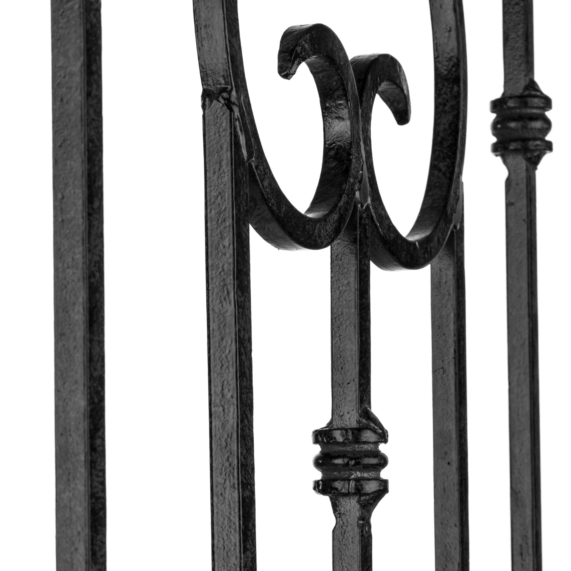 H Potter Garden Trellis Wrought Iron Heavy Scroll Metal Decoration Black