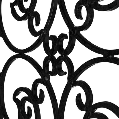 H Potter Garden Trellis Wrought Iron Heavy Scroll Metal Decoration Black