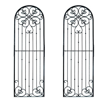 H Potter Garden Trellis Wrought Iron Heavy Scroll Metal Decoration Landscape Backyard Yard Art Structure for Climbing Plants