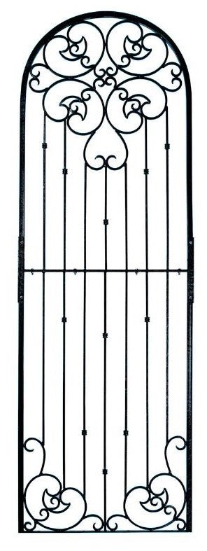 H Potter Trellis 8 ft Wrought Iron Ornamental Metal Garden Black Backyard Landscape Architectural Yard Art