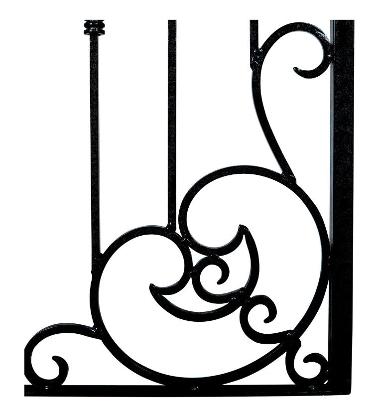 H Potter Trellis 8 ft Wrought Iron Ornamental Metal Garden Black Backyard Landscape Architectural Yard Art