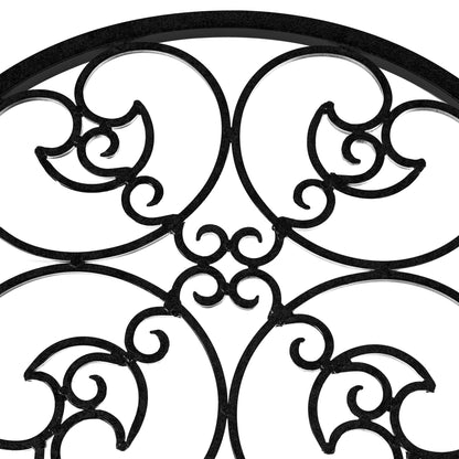 H Potter Wall Trellis 8 ft Black Iron Ornamental Metal with 4 Wall Brackets