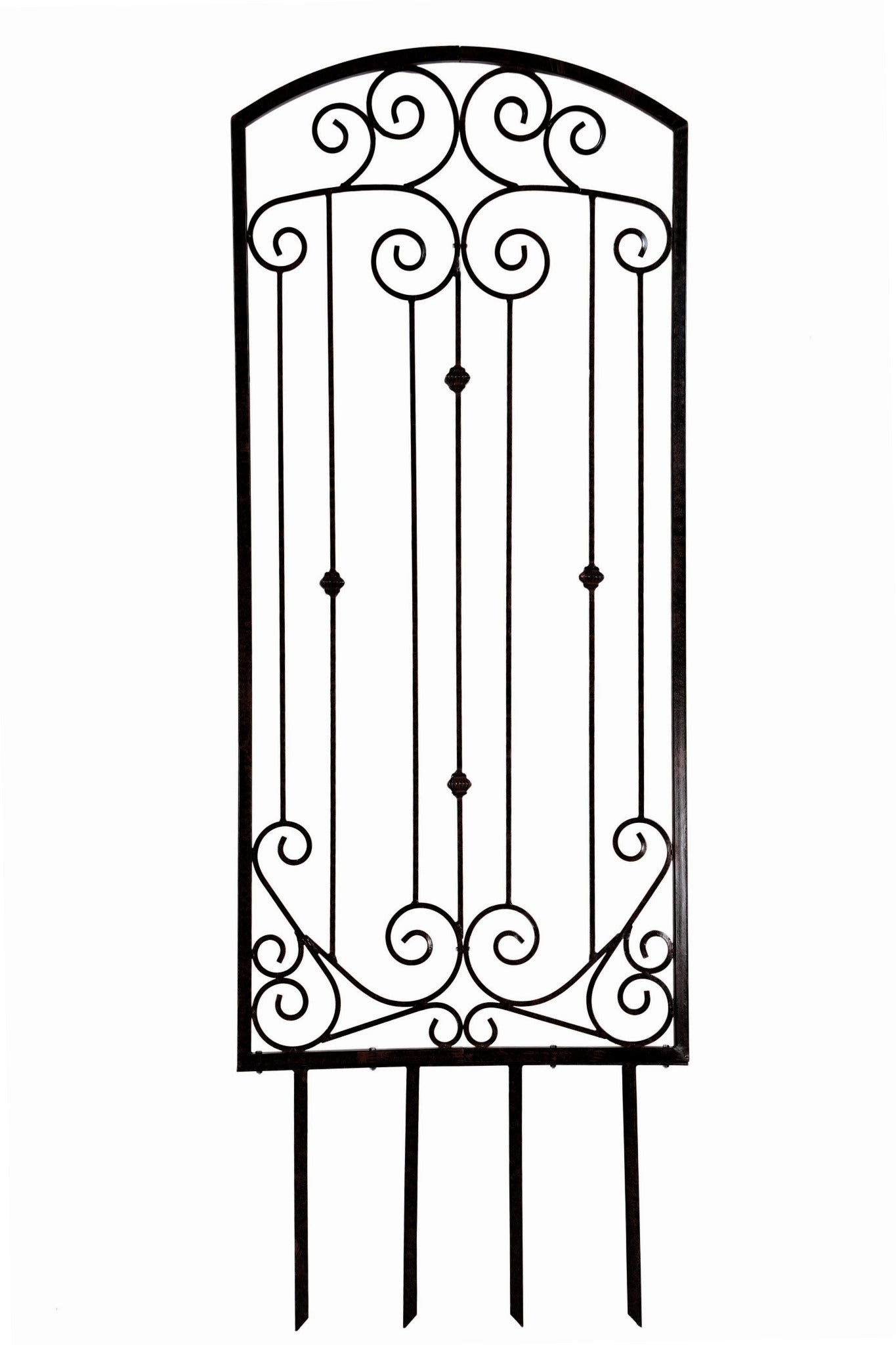 H Potter Large Garden Trellis Wrought Iron Metal Wall Screen Black