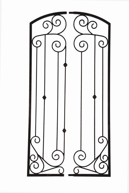 H Potter Large Garden Trellis Wrought Iron Metal Wall Screen Black Finish Fence Backyard landscaping decor flower clematis