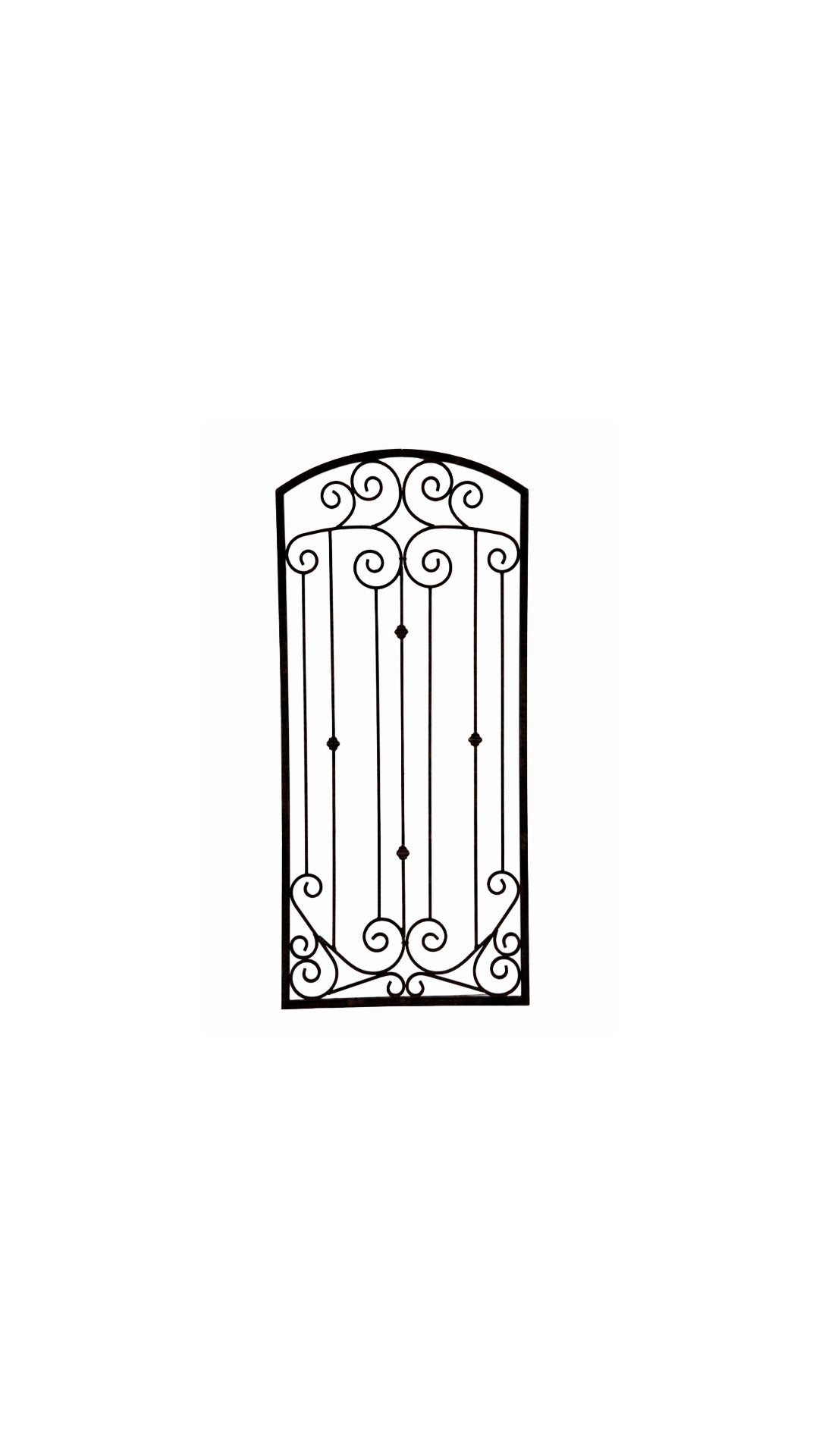 H Potter Large Garden Trellis Wrought Iron Metal Wall Screen Black