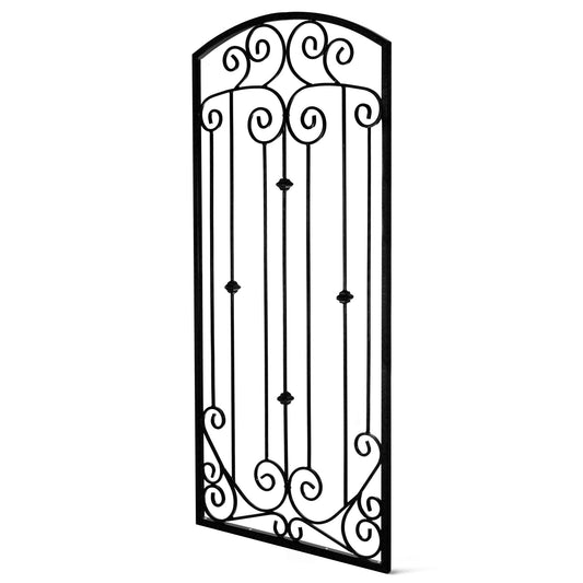 H Potter Large Garden Trellis Wrought Iron Metal Wall Screen Black