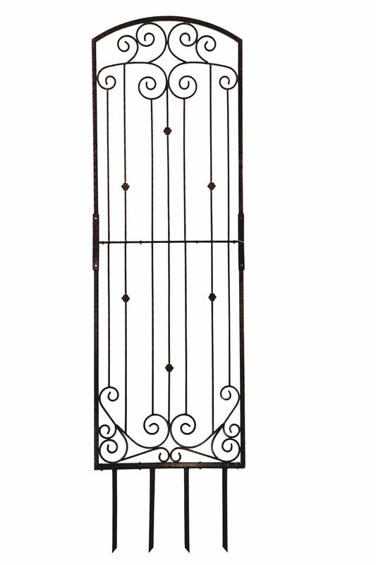 H Potter 8 Foot Wrought Iron Garden Trellis Metal Wall Screen Black Backyard Landscape Architectural Yard Art Outdoor Decor