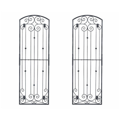 H Potter Garden Trellis Wrought Iron Heavy Scroll Metal Decoration Landscape Backyard Yard Art Structure for Climbing Plants