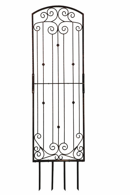 H Potter Garden Trellis Wrought Iron Heavy Scroll Metal Decoration Landscape Backyard Yard Art Structure for Climbing Plants