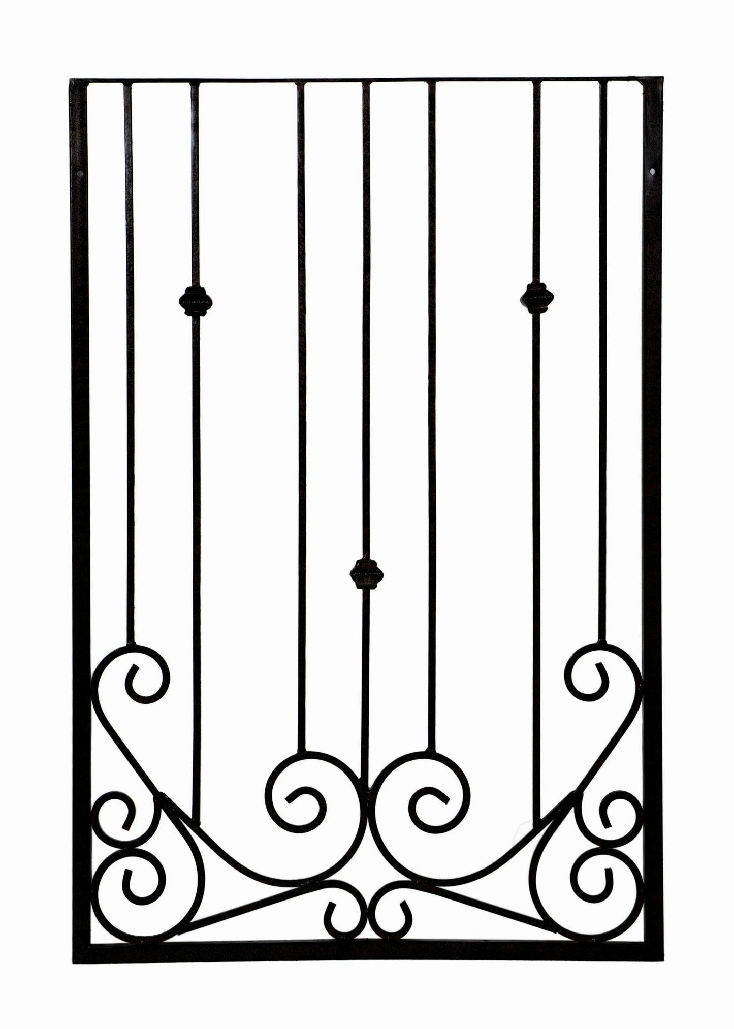 H Potter 8 Foot Wrought Iron Garden Trellis Metal Wall Screen Black