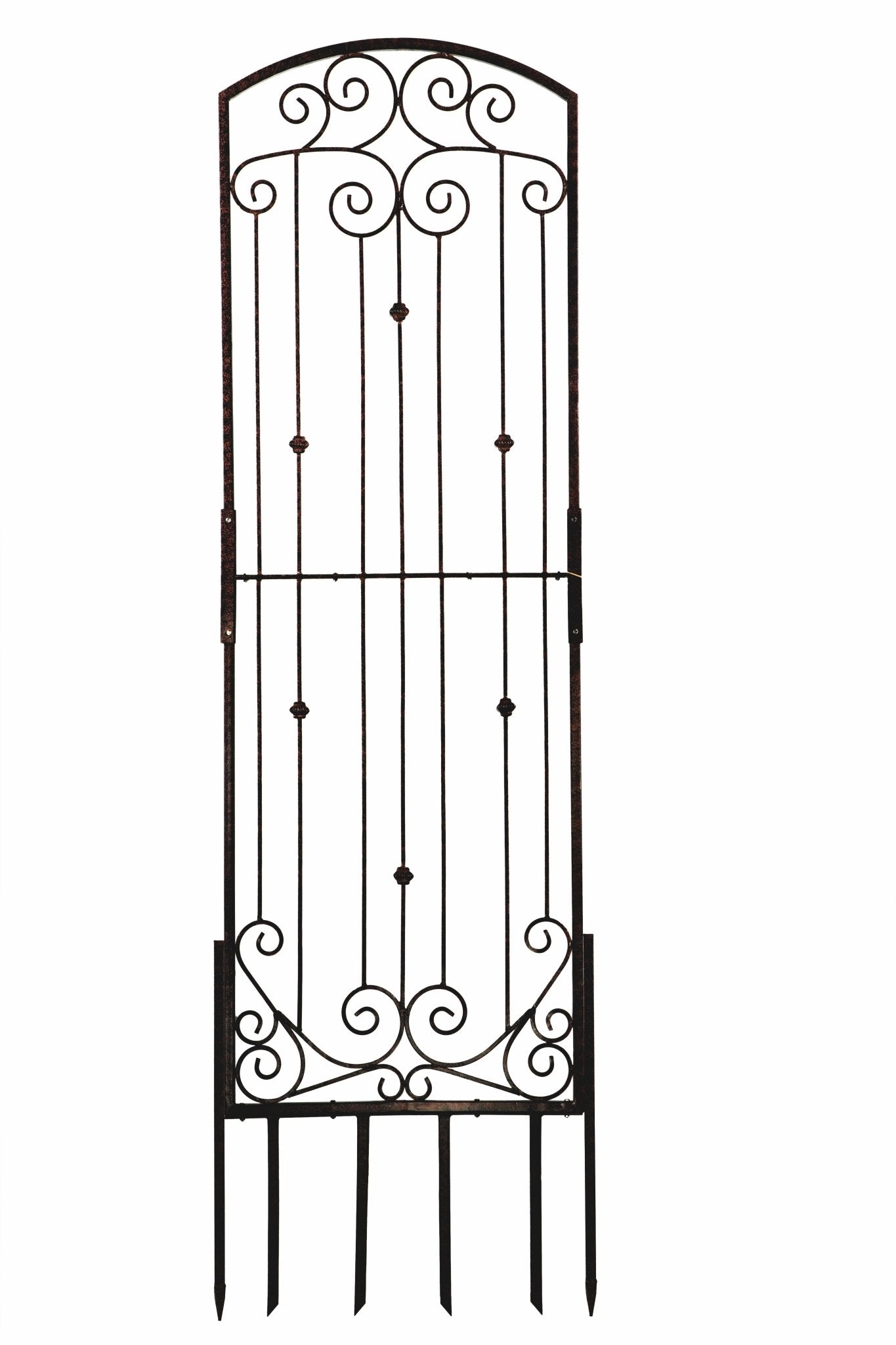 H Potter 8 Foot Wrought Iron Garden Trellis Metal Wall Screen Black Backyard Landscape Architectural Yard Art Outdoor Decor