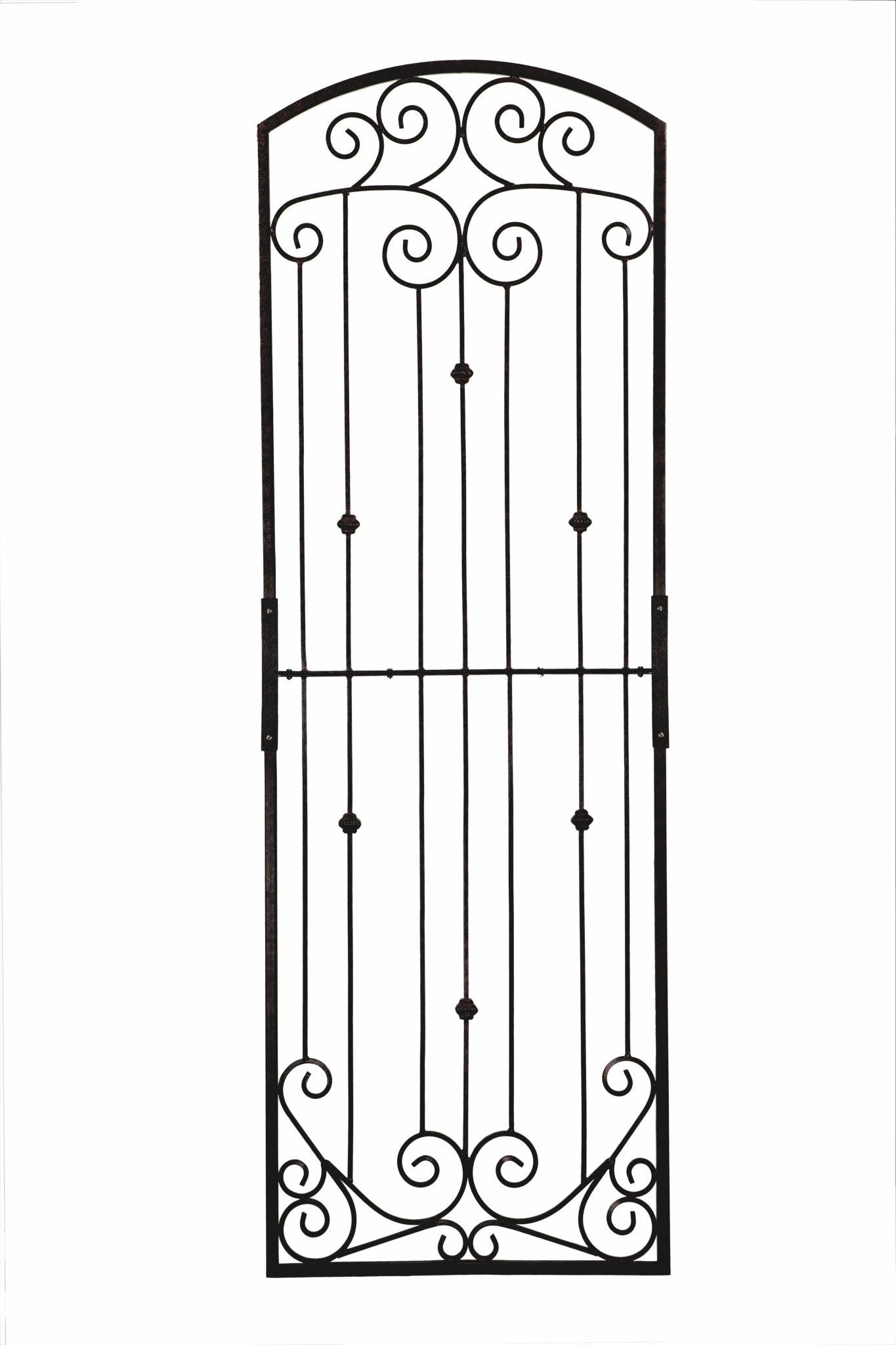 H Potter 8 Foot Wrought Iron Garden Trellis Metal Wall Screen Black Backyard Landscape Architectural Yard Art Outdoor Decor