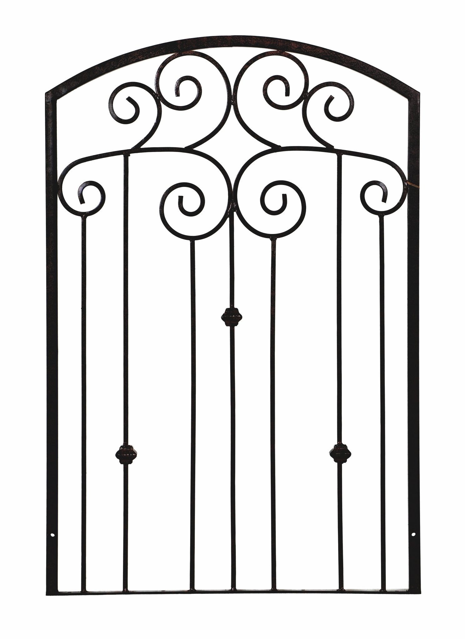 H Potter 8 Foot Wrought Iron Garden Trellis Metal Wall Screen Black