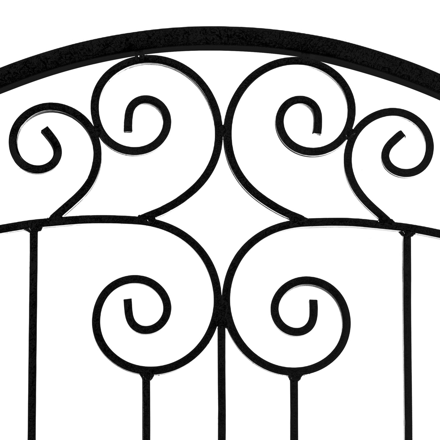 H Potter 8 Foot Wrought Iron Garden Trellis Metal Wall Screen Black