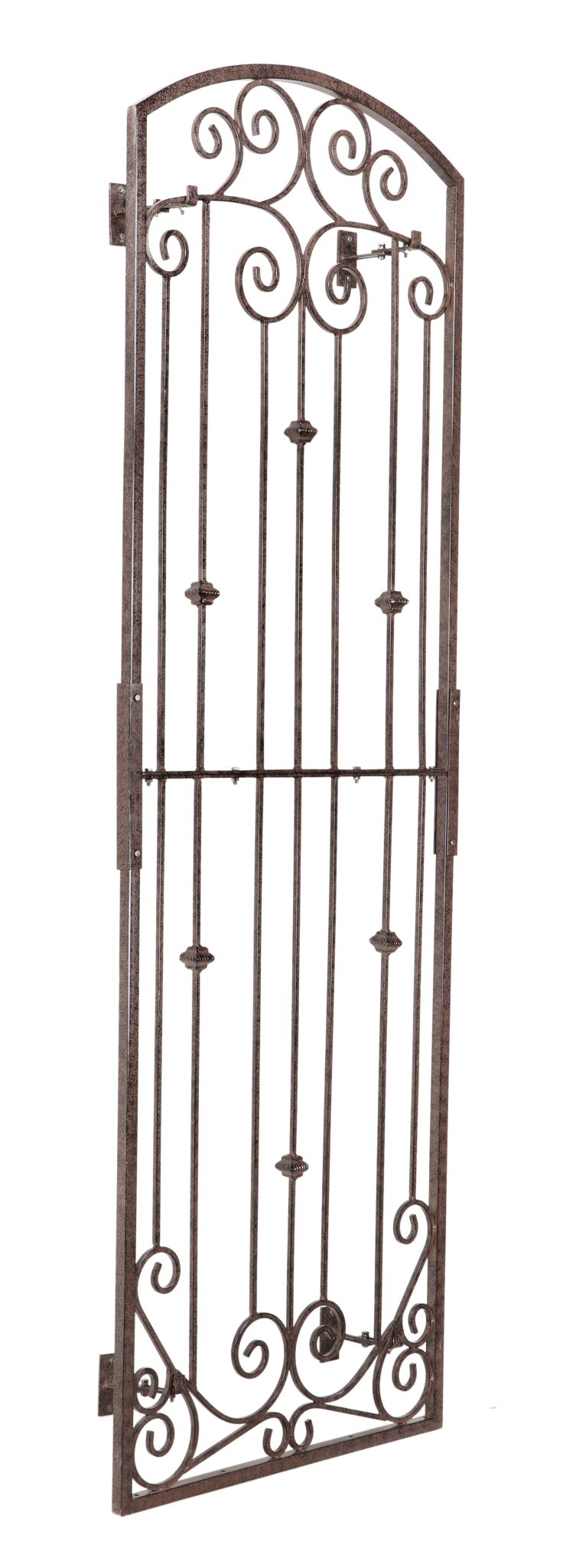 H Potter 8 Foot Wrought Iron Garden Trellis Metal Wall Screen with Wall Mounting Brackets