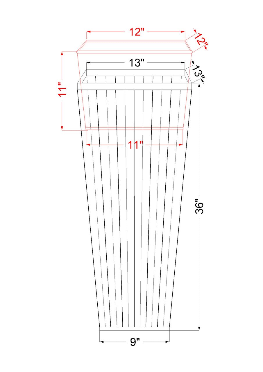 H Potter Planters patio Deck Flower Ribbed Garden