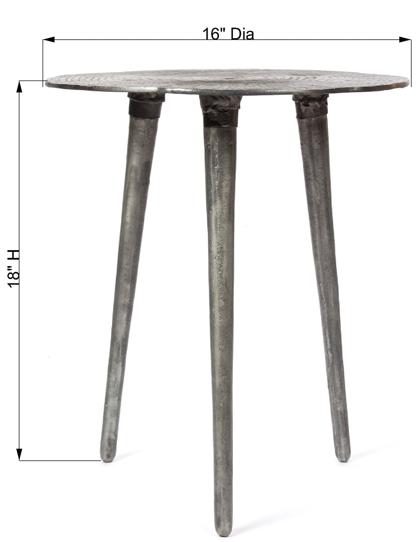 H Potter Indoor Outdoor Patio Accent Side End Table Silver