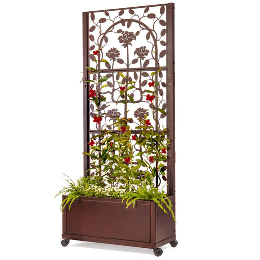 H Potter Rose Trellis Planter Privacy Screen for Patio Deck Balcony