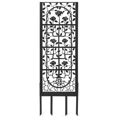 H Potter Garden Trellis - Black Finish - Outdoor Privacy Screen for Climbing Plants Backyard Landscape Architectural Yard Art