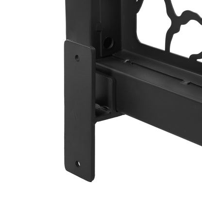 H Potter Wall Trellis Black Finish Outdoor Indoor Metal Art Panel With Mounting Brackets