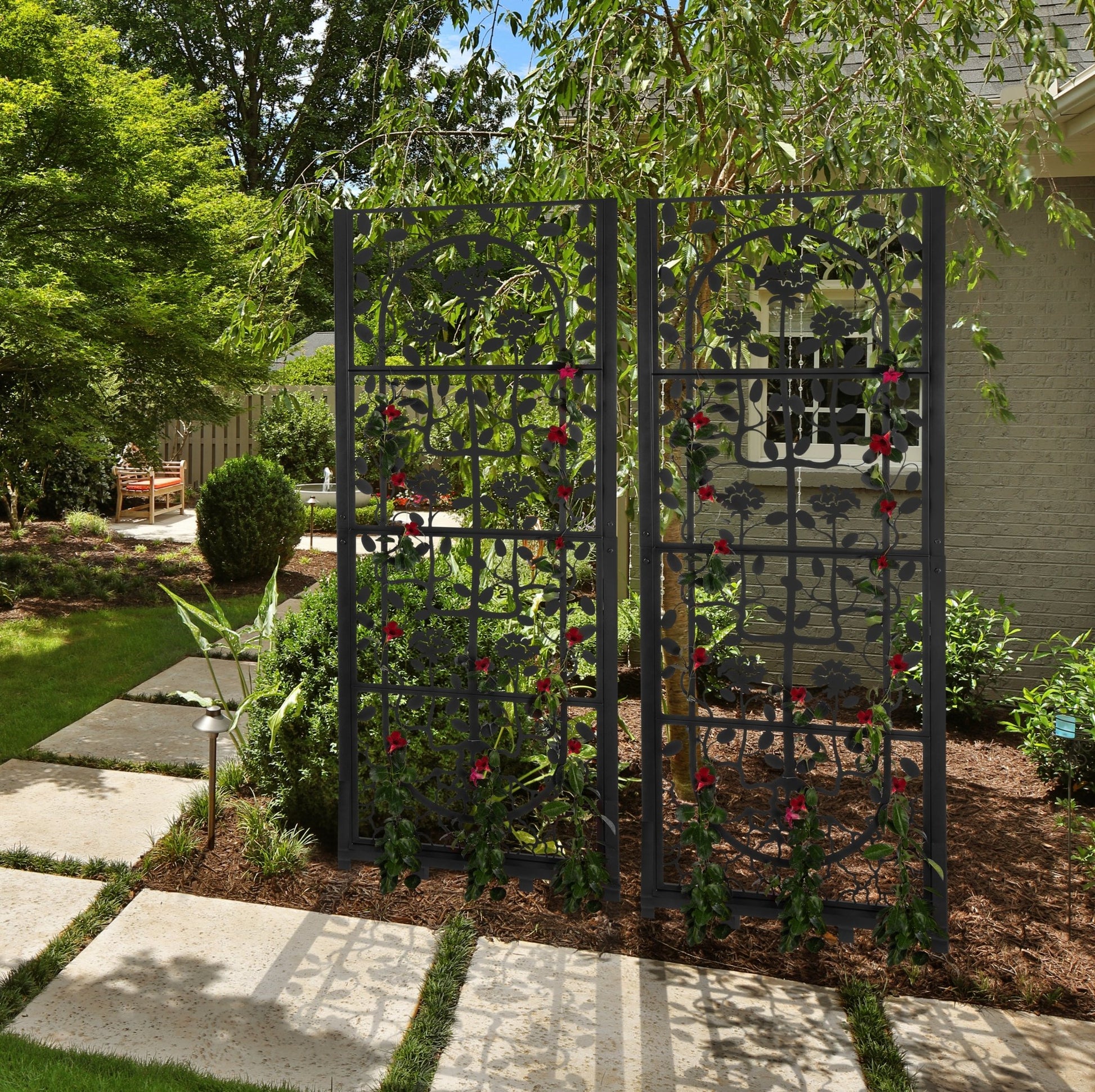 trellis privacy plants H Potter Garden Rose Trellis