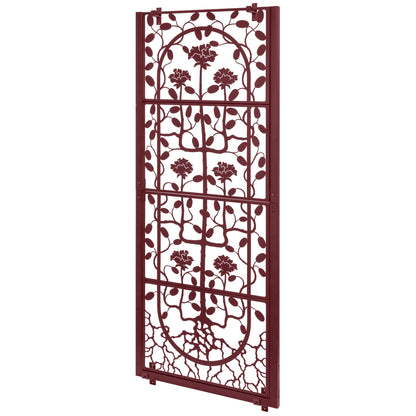 H Potter Set of 2 Wall Trellises - Decorative Screen for Climbing Plants Outdoor Indoor Metal Art